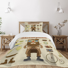 Hipster Gentleman Bedspread Set