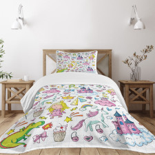 Girls Fairytale Theme Bedspread Set