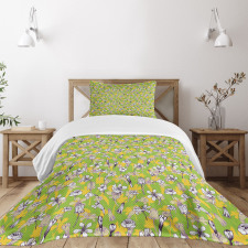 Herbs Blossoms Field Bedspread Set