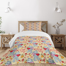 Bears Hearts Bedspread Set