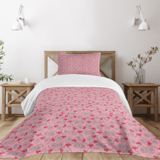 Hearts and Swirls Bedspread Set