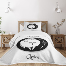 Funny Ram in a Dot Bedspread Set