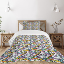 Snake Skin Colors Bedspread Set