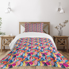 Abstract Unusual Waves Bedspread Set