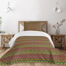Mexican Zigzag Motif Bedspread Set