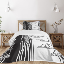 Abstract Plants Art Bedspread Set