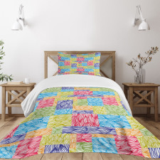 Flourishing Nature Motif Bedspread Set