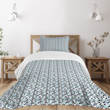 Trippy Zig Zag Herringbone Bedspread Set