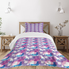 Pastel Colored Square Bedspread Set