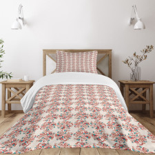 Spring Swirl Foliage Bedspread Set