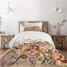 Flower Field Dragonfly Bedspread Set