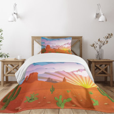 Abstract Desert Sunset Bedspread Set