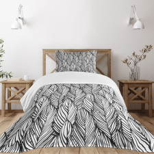 Monochrome Outline Bedspread Set