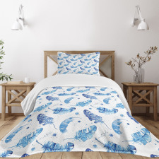 Watercolor Quill Motifs Bedspread Set