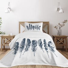 Tribal Sketch Motifs Bedspread Set