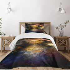 Woman Lion and Flower Bedspread Set