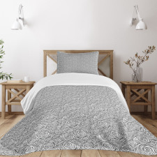 Spiral Roses Bedspread Set