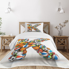 Sports Gaming Balls Bedspread Set