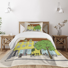 Old Building in Lindau Bedspread Set