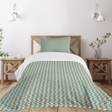 Simplistic Oval Shapes Bedspread Set