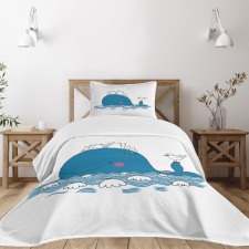 Sea Mammal with Seagull Bedspread Set