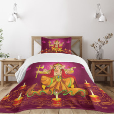 Colorful Asian Animals Bedspread Set