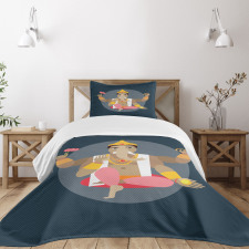 Oriental Ethnic Design Bedspread Set