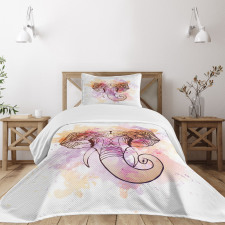 Oriental Wisdom Figure Theme Bedspread Set