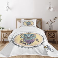 Mandala Asian Ceremony Bedspread Set