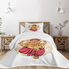 Dancing Animal Motif Art Bedspread Set