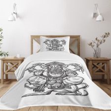 Folk Themed Symbol Timeless Bedspread Set