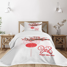 Cherry Branch Lantern Bedspread Set