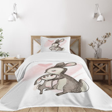 Bunny with His Mom Bedspread Set
