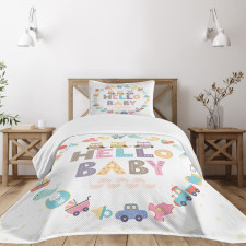 Hello Baby Owls Bedspread Set