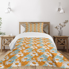 Spring Season Daisies Bedspread Set