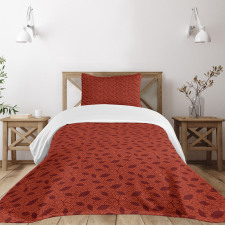 Leafage and Petals Bedspread Set