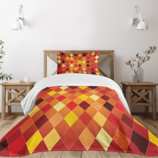 Lozenge Geometric Bedspread Set