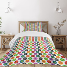 Vibrant Abstract Flora Bedspread Set