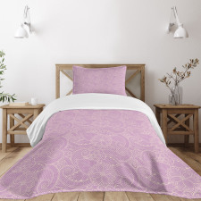 Monochrome Blooming Flora Bedspread Set