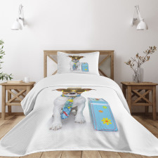 Traveler Funny Dog Design Bedspread Set