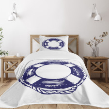 Sketch Life Buoy Bedspread Set