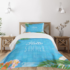 Summer Season Slogan Bedspread Set