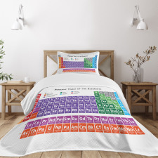 Periodic Table Elements Bedspread Set