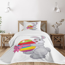 Cartoon Rabbit Bedspread Set