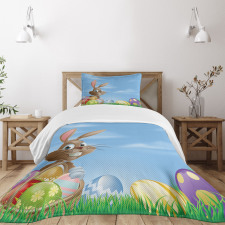 Painted Easter Eggs Bedspread Set