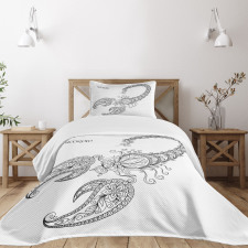 Floral Tattoo Bedspread Set