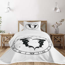 Male Portraits Bedspread Set