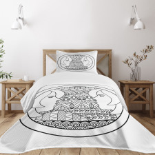 Ornamental Circle Bedspread Set