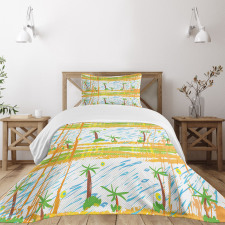 Childish Rainy Forest Bedspread Set