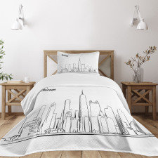 Downtown Sketch Bedspread Set